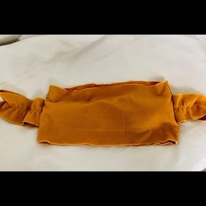 Mustard yellow swim suit top